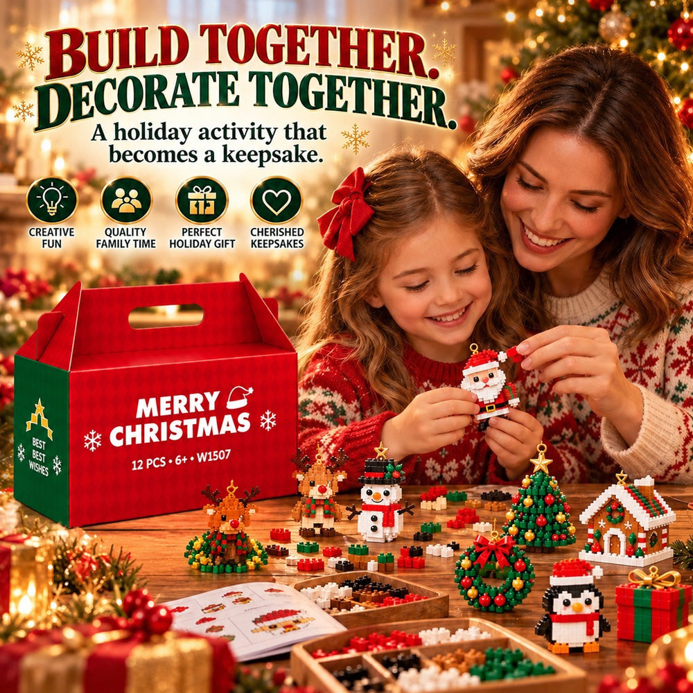 ⏳ Last day to save 49% – 🎄12-Day Mini Christmas Ornament Advent Calendar | 24 unique festive buildable designs with hanging loops—perfect for decorating Christmas trees, wreaths, and holiday displays