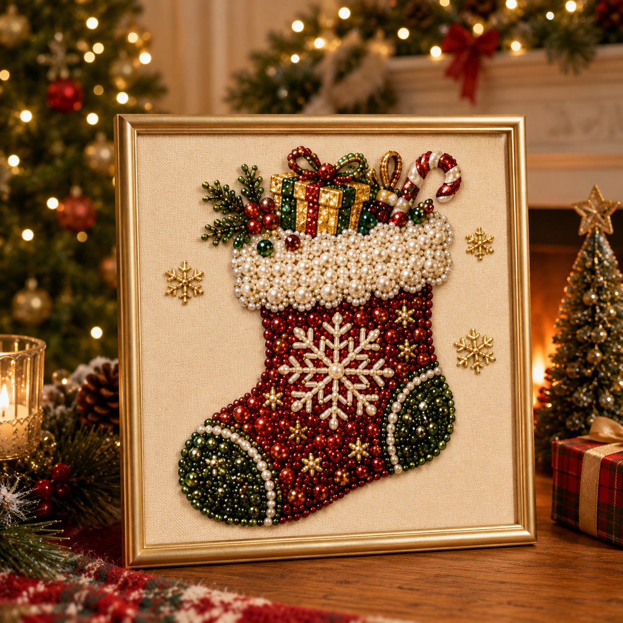 🧘Relaxing & Beginner-Friendly - Darolio®🎨💎DIY Christmas Pearl Art Kit