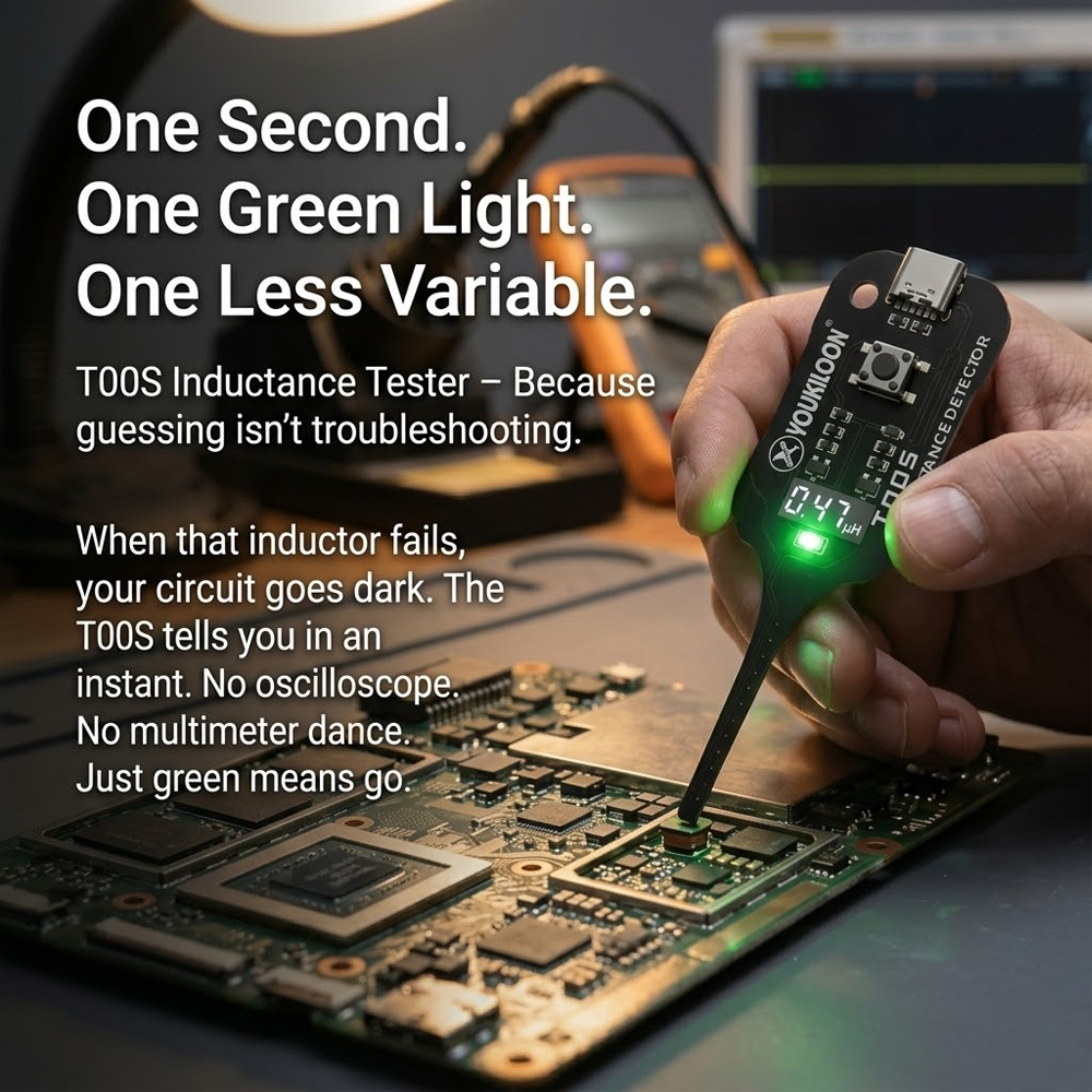 Darolio®🥳2026 HOT SALE🥳💞50K+ SOLD!💡⚙️ 50% OFF! In-Circuit Inductor Tester – One-button simplicity, clear indicator. Non-contact, rapid diagnosis. A must-have for electronics repair. 📟🕊️