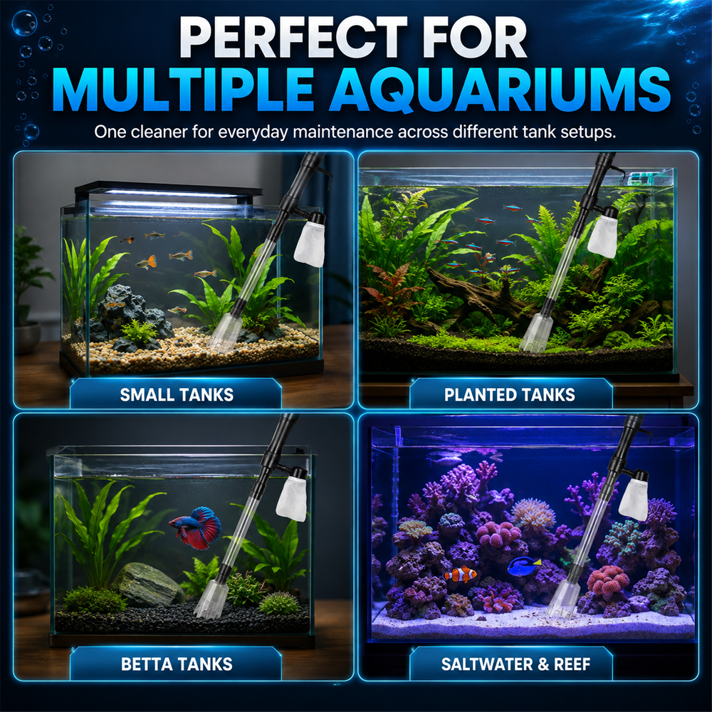 🔥Electric Aquarium Gravel Cleaner – Keep Your Fish Tank Crystal Clear Effortlessly 🐠✨