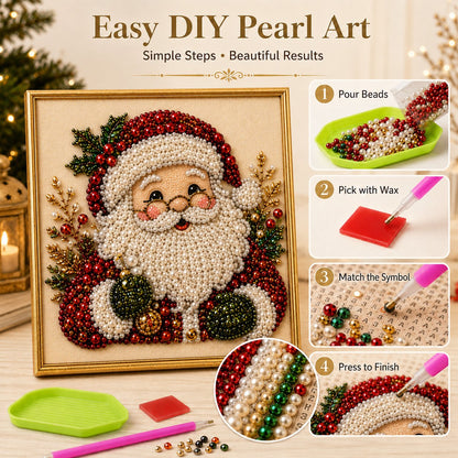 🧘Relaxing & Beginner-Friendly - Darolio®🎨💎DIY Christmas Pearl Art Kit