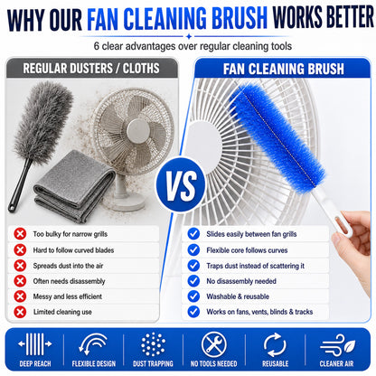 🧹Fan Cleaning Brush – Deep Clean Dust Fast Without Disassembly