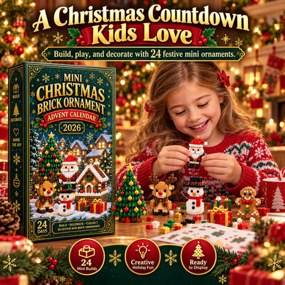 ⏳ Last day to save 49% – 🎄 24-Day Mini Christmas Ornament Advent Calendar | 24 unique festive buildable designs with hanging loops🔥🎁