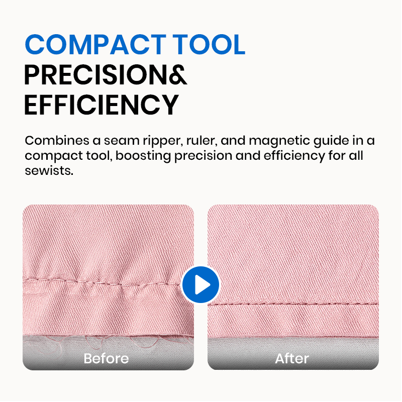 Darolio® 🧵 Sewing Seam Guide & Ripper – Multi-functional Tool, Easy Seam Allowance & Stitch Removal ✂️🪡