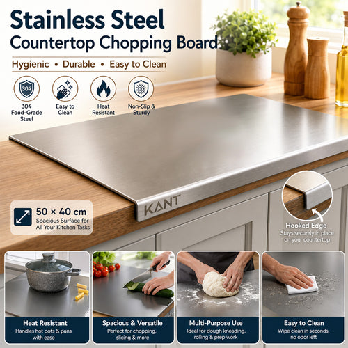 🔪 50% OFF NOW! ✨ Stainless Steel Countertop Chopping Board – Hygienic, Knife-Friendly & Easy-Clean Surface 🍽️
