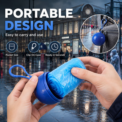 🌧️ 50% OFF! Pocket-Size Emergency Rain Poncho, Ball-Packed Waterproof Raincoat, One-Size Lightweight Rain Protection for Travel, Hiking & Outdoor