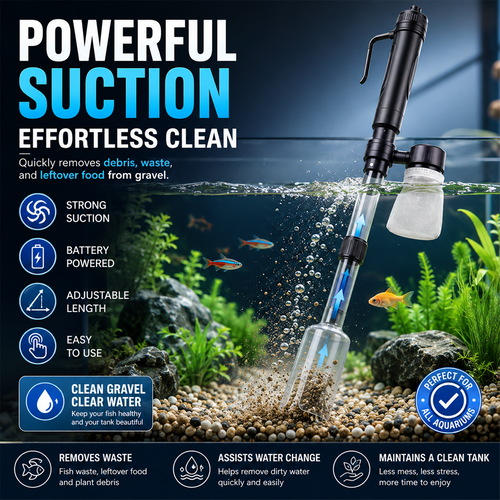 🔥Electric Aquarium Gravel Cleaner – Keep Your Fish Tank Crystal Clear Effortlessly 🐠✨