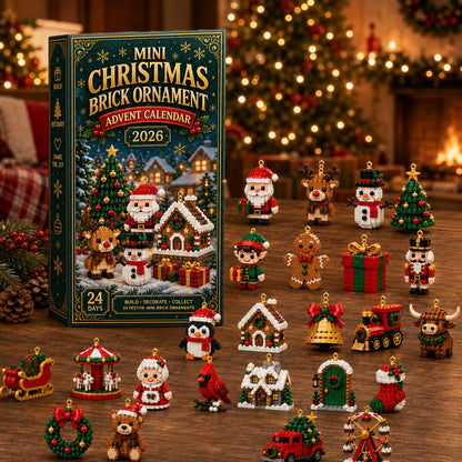 ⏳ Last day to save 49% – 🎄 24-Day Mini Christmas Ornament Advent Calendar | 24 unique festive buildable designs with hanging loops🔥🎁