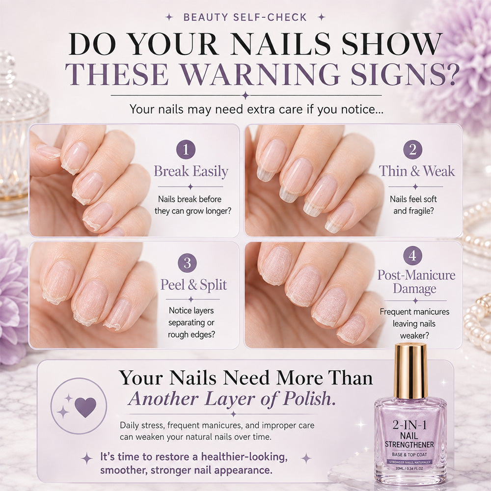 💜💅 Limited-Time OFF !! ⏰ Lilac Glossy Nail Strengthener – Strengthen Weak Nails & Restore Natural Shine — Darolio®