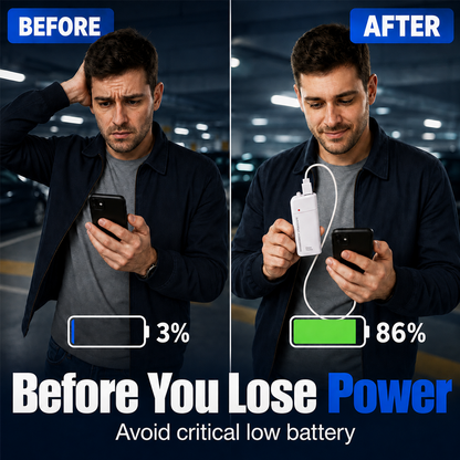 ⚡ LIMITED TIME 50% OFF!!Portable Emergency Phone Charger – 2 AA Battery Powered Backup