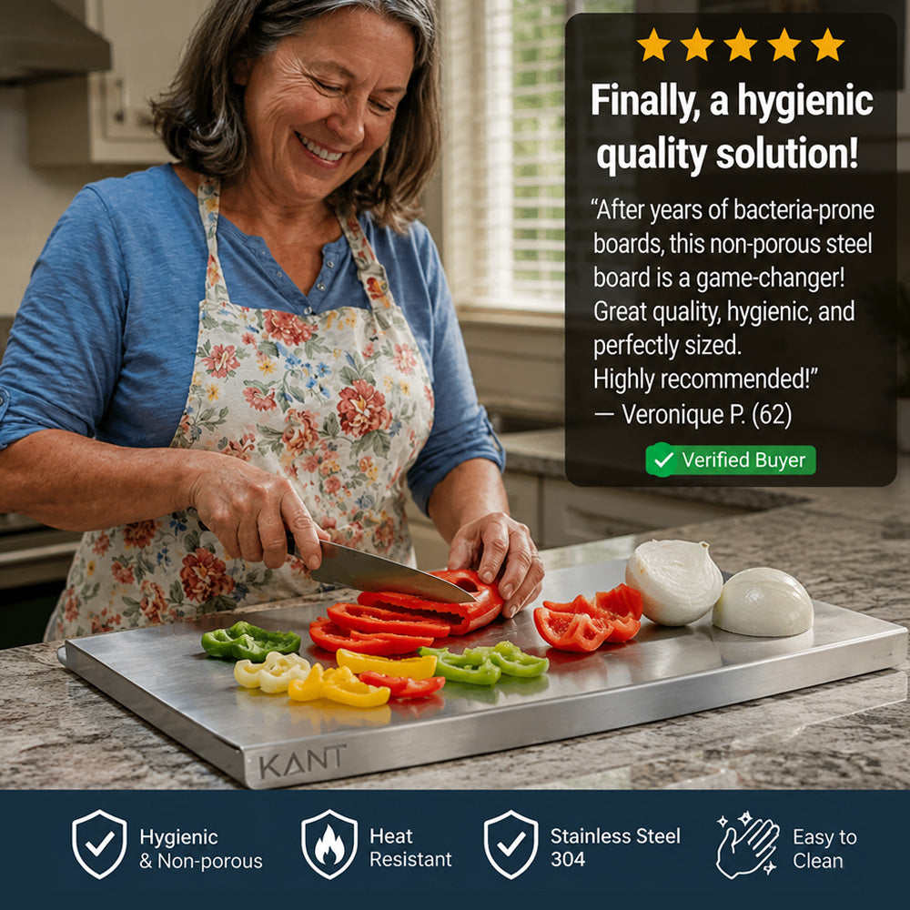 🔪 50% OFF NOW! ✨ Stainless Steel Countertop Chopping Board – Hygienic, Knife-Friendly & Easy-Clean Surface 🍽️