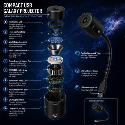 🌊Darolio® Smart Galaxy Ocean Projector – Stunning Sky Effects at Home