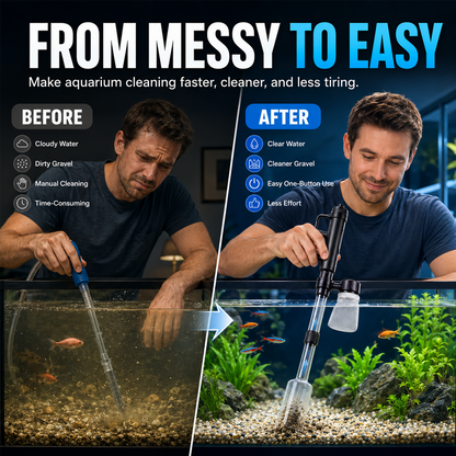 🔥Electric Aquarium Gravel Cleaner – Keep Your Fish Tank Crystal Clear Effortlessly 🐠✨