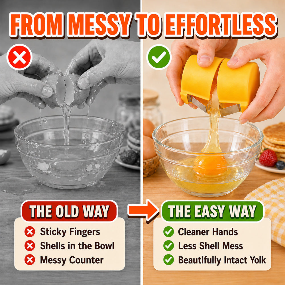upsell🔥🔥🔥Limited-time 😮‍💨 Buy 1 Get 1 Free ！！！🍳 Quick Egg Cracker Tool – Open Hundreds Of Eggs Faster & Cleaner 🔥