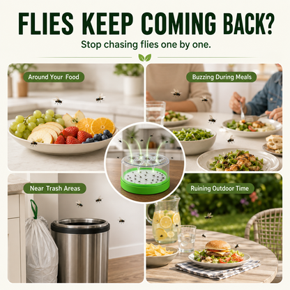 🏠🛡️Reusable Non-Electric Fly Trap--Near kitchen sinks, trash cans, pet bowls, garage windows, patios, and BBQs.Dlosyvo®