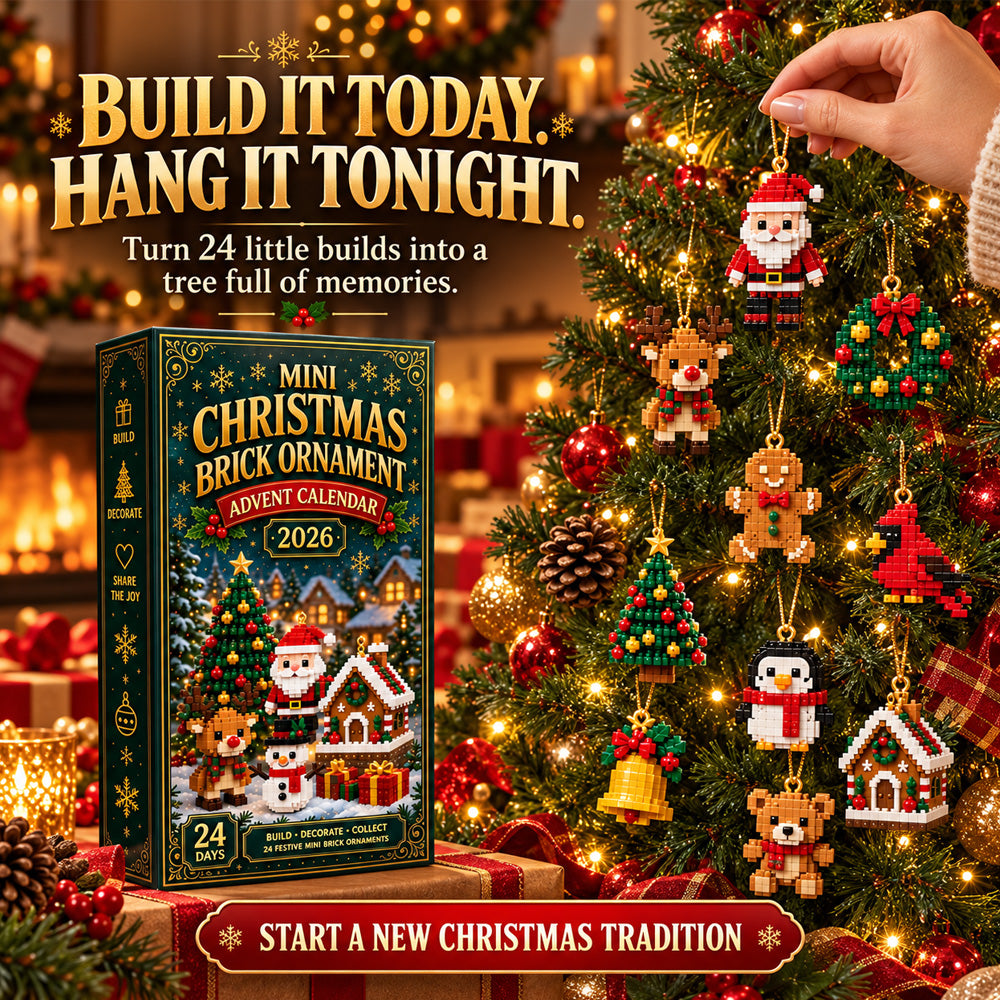 ⏳ Last day to save 49% – 🎄 24-Day Mini Christmas Ornament Advent Calendar | 24 unique festive buildable designs with hanging loops🔥🎁