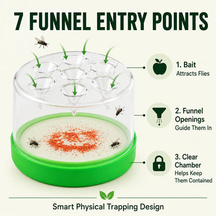 Darolio®🪰 Reusable Non-Electric Fly & Mosquito Trap – Safe, Durable🏡