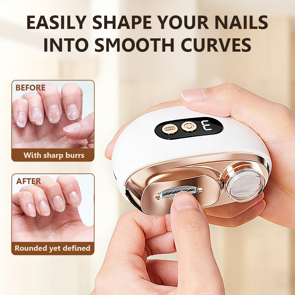 Darolio®3-in-1 💅Electric Nail Trimmer with Adjustable Speed, LED Light & Dust Collection – Rechargeable & Portable