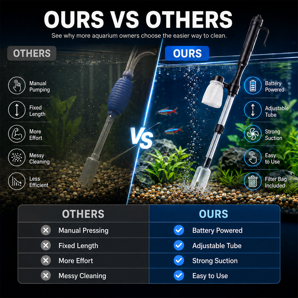 🔥Electric Aquarium Gravel Cleaner – Keep Your Fish Tank Crystal Clear Effortlessly 🐠✨