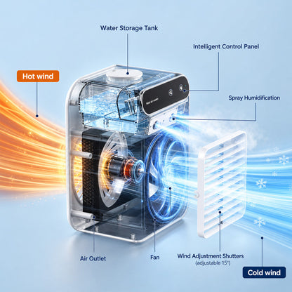 🌬️Portable 3-in-1 Quiet Fan Air Conditioner✅Factory Direct Sales⌛Limited Quantity💥Best Price