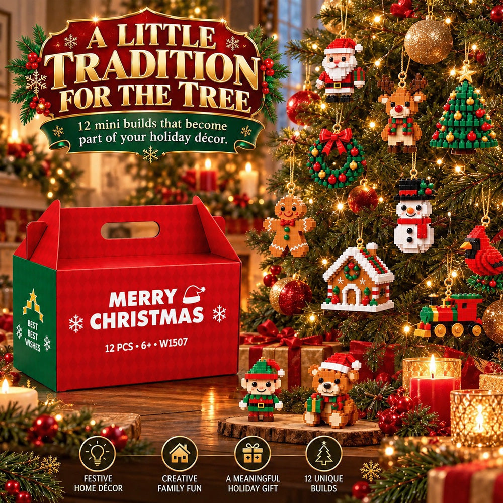 ⏳ Last day to save 49% – 🎄12-Day Mini Christmas Ornament Advent Calendar | 24 unique festive buildable designs with hanging loops—perfect for decorating Christmas trees, wreaths, and holiday displays