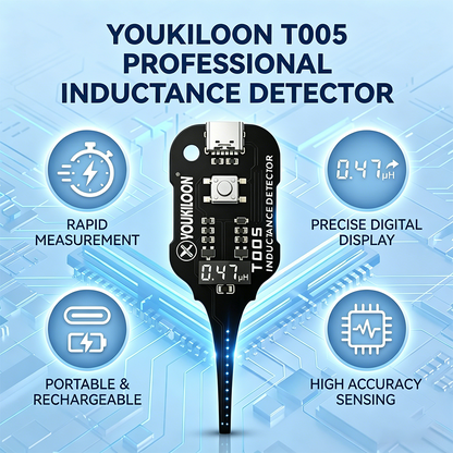 Darolio®🥳2026 HOT SALE🥳💞50K+ SOLD!💡⚙️ 50% OFF! In-Circuit Inductor Tester – One-button simplicity, clear indicator. Non-contact, rapid diagnosis. A must-have for electronics repair. 📟🕊️