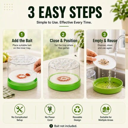 Darolio®🪰 Reusable Non-Electric Fly & Mosquito Trap – Safe, Durable🏡