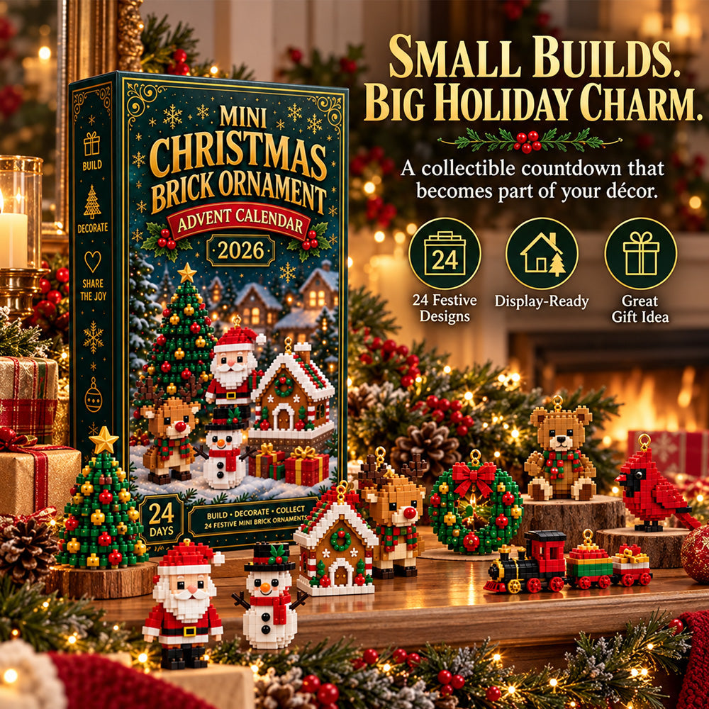 ⏳ Last day to save 49% – 🎄 24-Day Mini Christmas Ornament Advent Calendar | 24 unique festive buildable designs with hanging loops🔥🎁