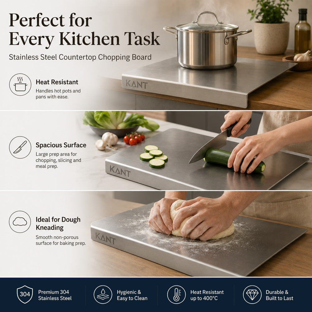 🔪 50% OFF NOW! ✨ Stainless Steel Countertop Chopping Board – Hygienic, Knife-Friendly & Easy-Clean Surface 🍽️