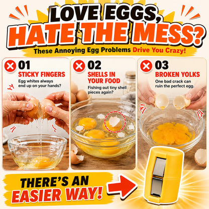 upsell🔥🔥🔥Limited-time 😮‍💨 Buy 1 Get 1 Free ！！！🍳 Quick Egg Cracker Tool – Open Hundreds Of Eggs Faster & Cleaner 🔥