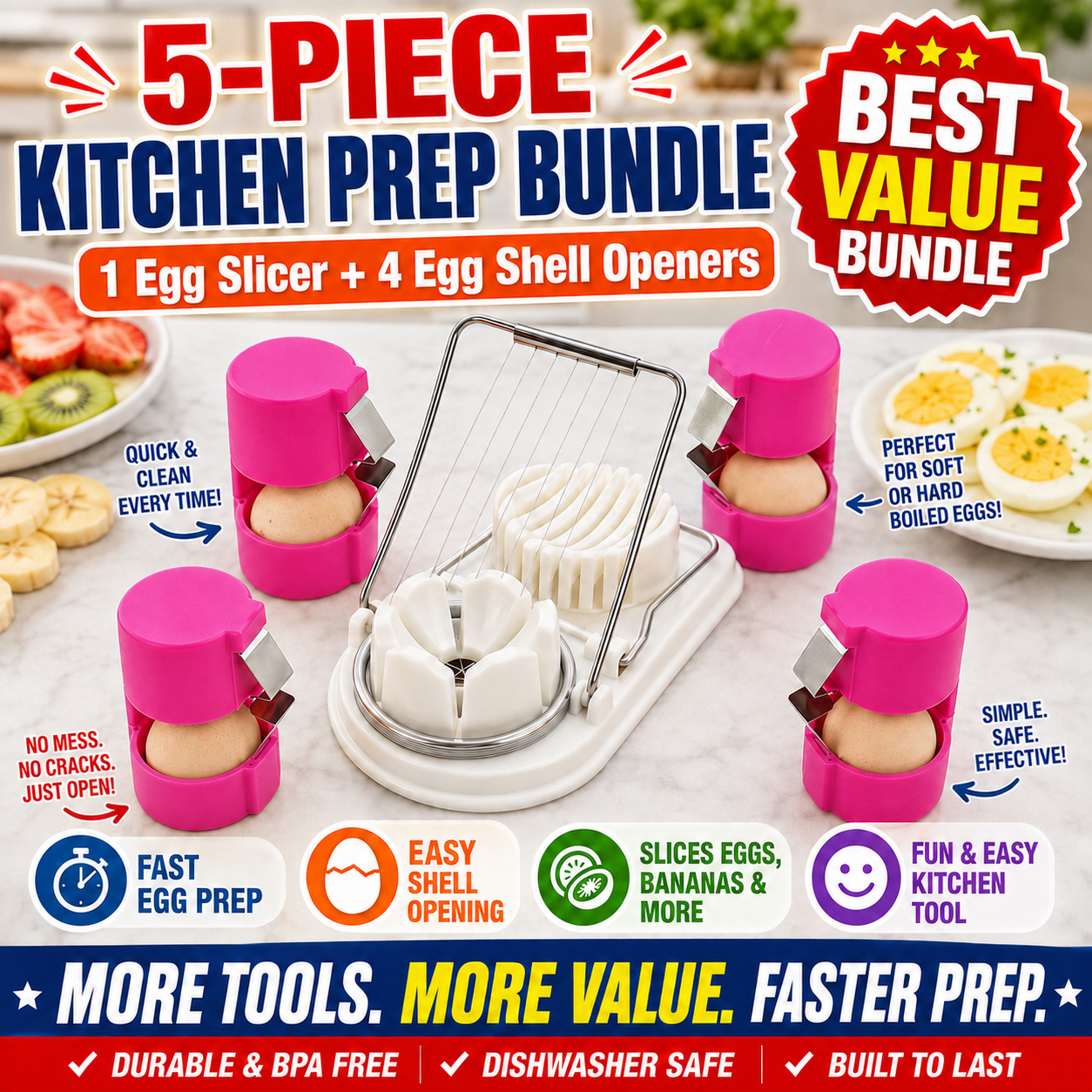 upsell🔥🔥🔥Limited-time 😮‍💨 Buy 1 Get 1 Free ！！！🍳 Quick Egg Cracker Tool – Open Hundreds Of Eggs Faster & Cleaner 🔥