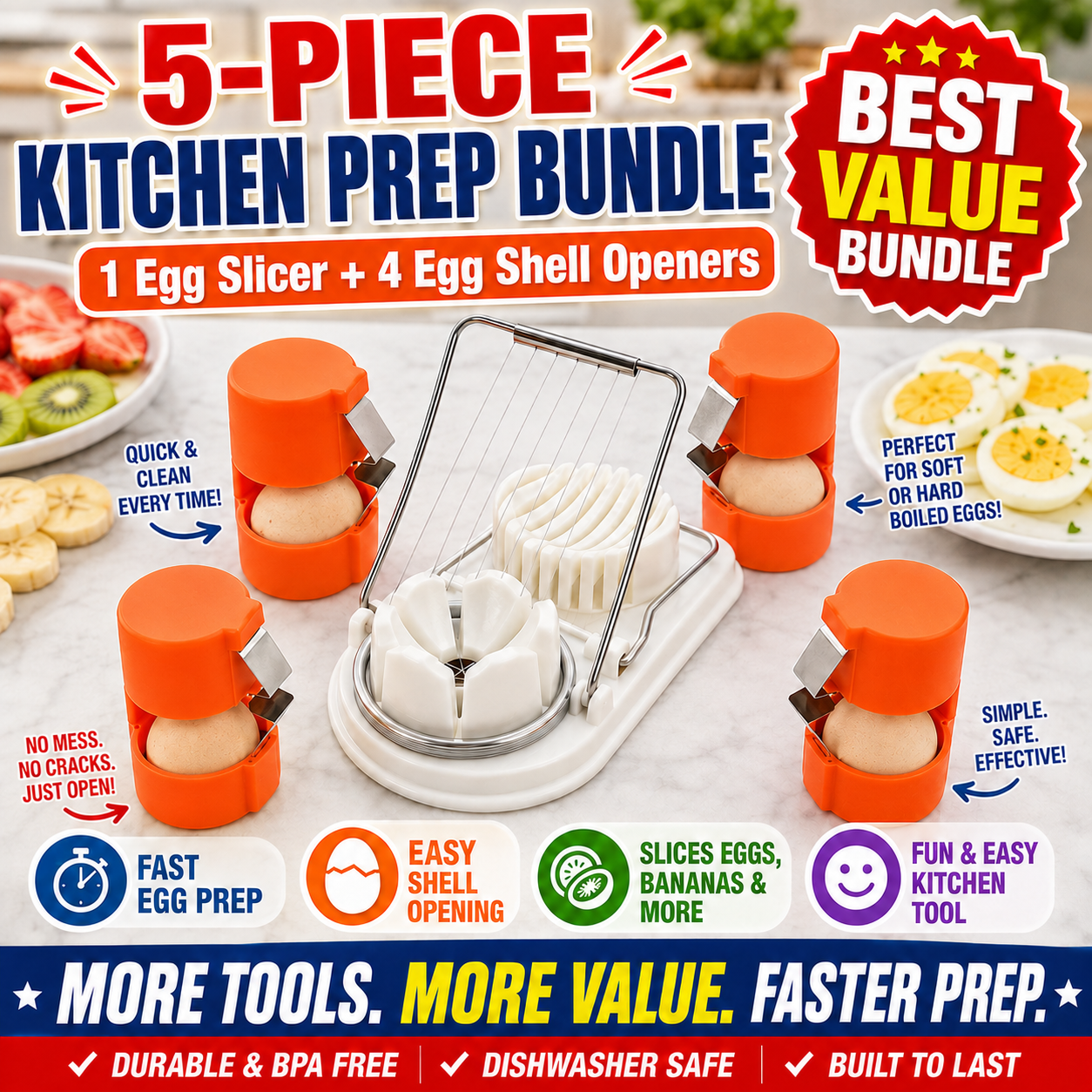 upsell🔥🔥🔥Limited-time 😮‍💨 Buy 1 Get 1 Free ！！！🍳 Quick Egg Cracker Tool – Open Hundreds Of Eggs Faster & Cleaner 🔥