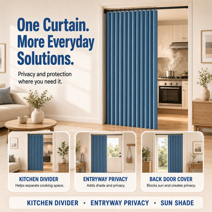⏰🔥LIMITED TIME 49% OFF! ✨ No-Drill Magnetic Accordion Door Curtain