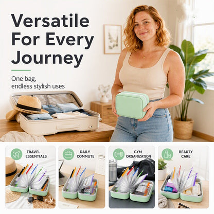🥳2026 HOT SALE💞UP TO 50% OFF!!💊 A8 Waterproof Travel Pill Organizer Case with 14 Color-Coded Zipper Pouches for Vitamins & Supplements