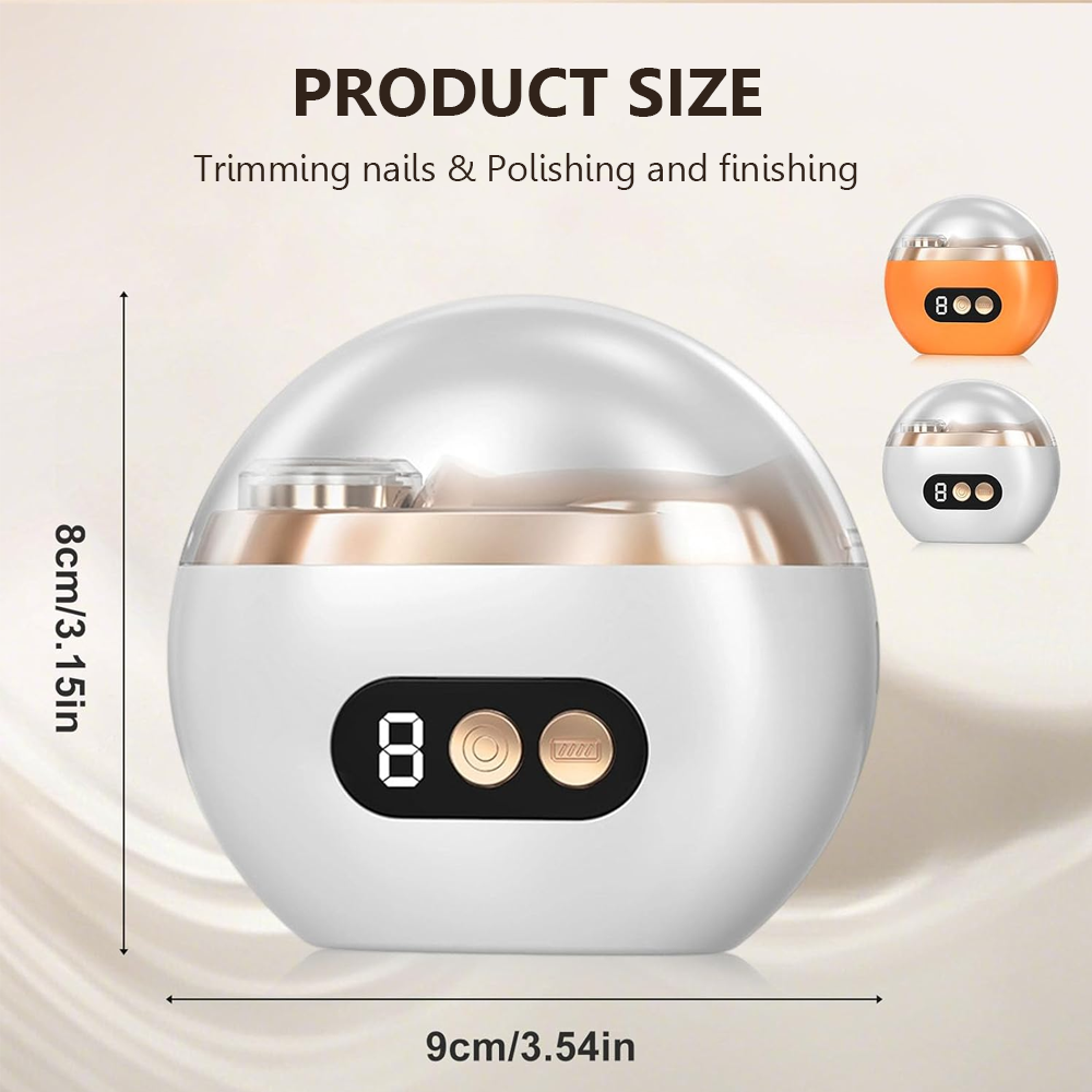 Darolio®3-in-1 💅Electric Nail Trimmer with Adjustable Speed, LED Light & Dust Collection – Rechargeable & Portable