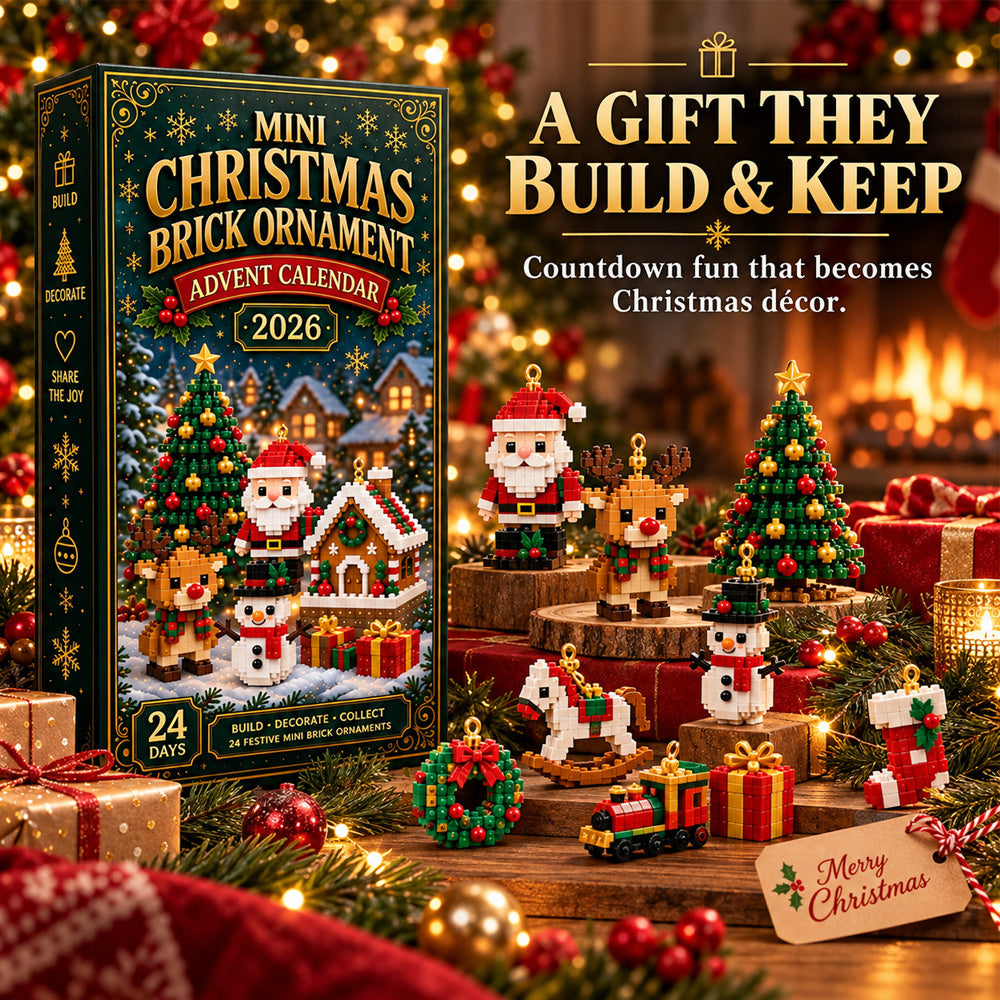 ⏳ Last day to save 49% – 🎄 24-Day Mini Christmas Ornament Advent Calendar | 24 unique festive buildable designs with hanging loops🔥🎁