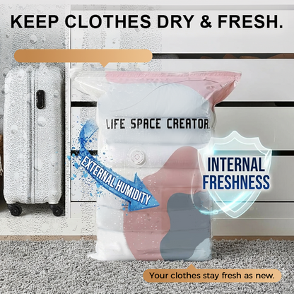 🥳2026 HOT SALE🥳💞50K+ SOLD!Darolio® No‑Pump Vacuum Storage Bags – Press & seal, no pump needed. Saves 80% space, keeps clothes dry & dust‑free. Perfect for bulky bedding & off‑season gear. 🛏️🗄️