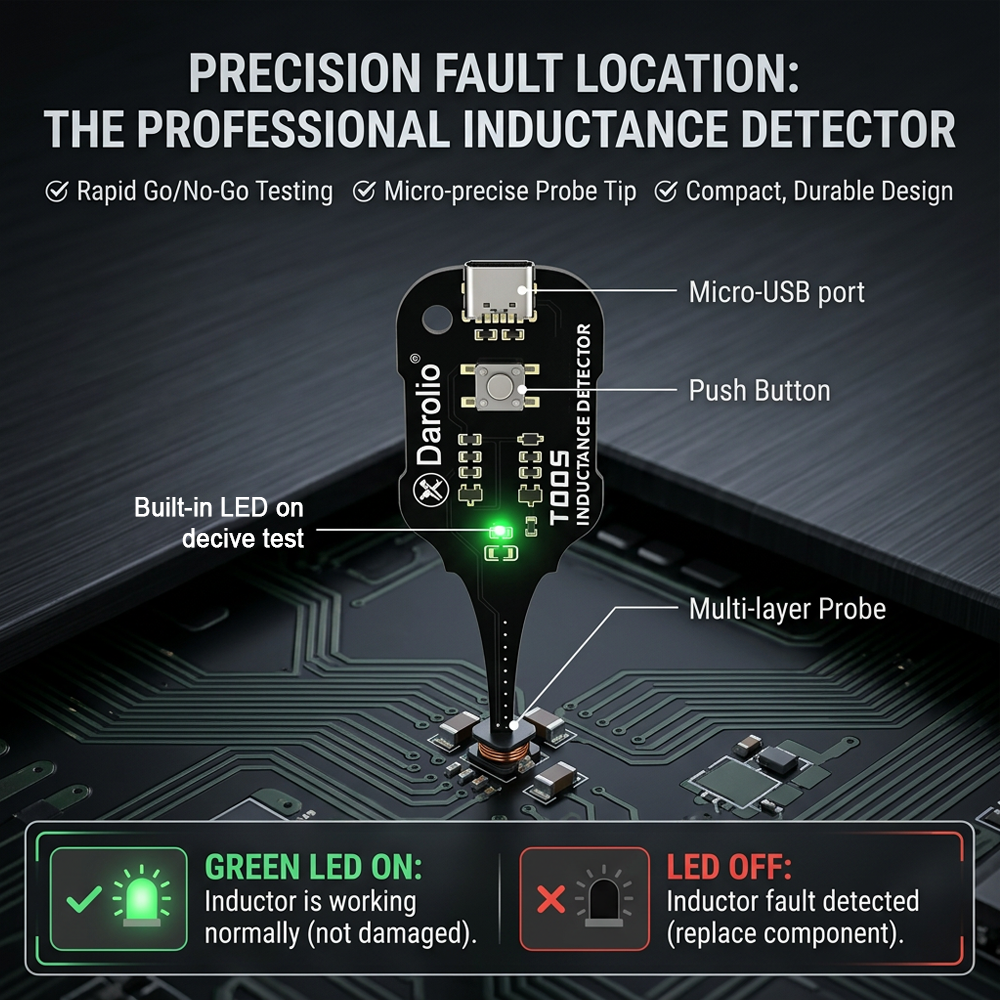 🔥Darolio® Inductor Signal Tester ⚡🖐️ One Tap to Detect Circuit Problems📡 Non-Contact & Easy to Use💡 Built for Fast Electronic Repairs🔥 HOT SALE — SAVE 50%