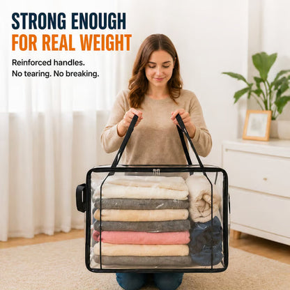 ⏰🔥Darolio®LIMITED TIME 50% OFF! 🏠 Transparent Large-Capacity Dustproof & Moisture-Proof Storage Bag – Perfect for Clothes, Toys, Books & More ✨