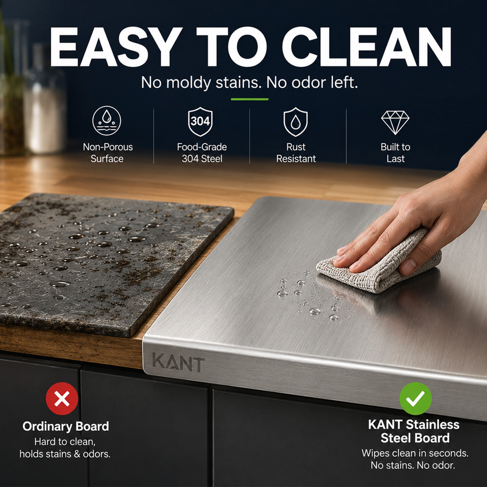 🔪 50% OFF NOW! ✨ Stainless Steel Countertop Chopping Board – Hygienic, Knife-Friendly & Easy-Clean Surface 🍽️