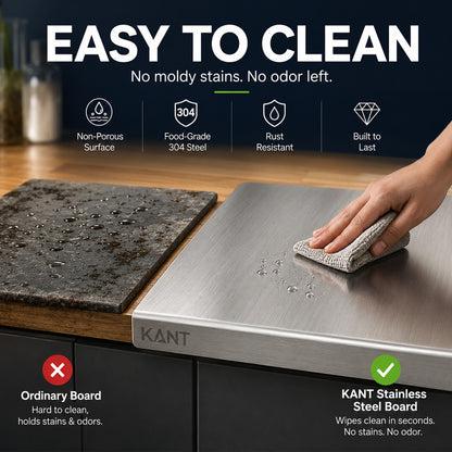 🔪 50% OFF NOW! ✨ Stainless Steel Countertop Chopping Board – Hygienic, Knife-Friendly & Easy-Clean Surface 🍽️