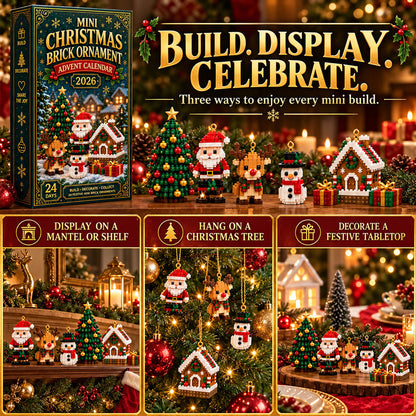 ⏳ Last day to save 49% – 🎄 24-Day Mini Christmas Ornament Advent Calendar | 24 unique festive buildable designs with hanging loops🔥🎁