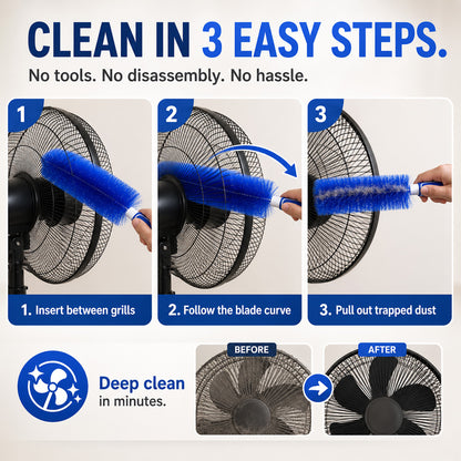 🧹Fan Cleaning Brush – Deep Clean Dust Fast Without Disassembly