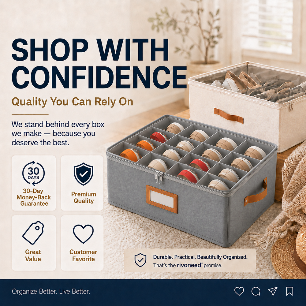 ✨ Foldable 12-Compartment Storage Box – Organize Shoes, Toys & Home Clutter With Smart Space-Saving Design 🏠