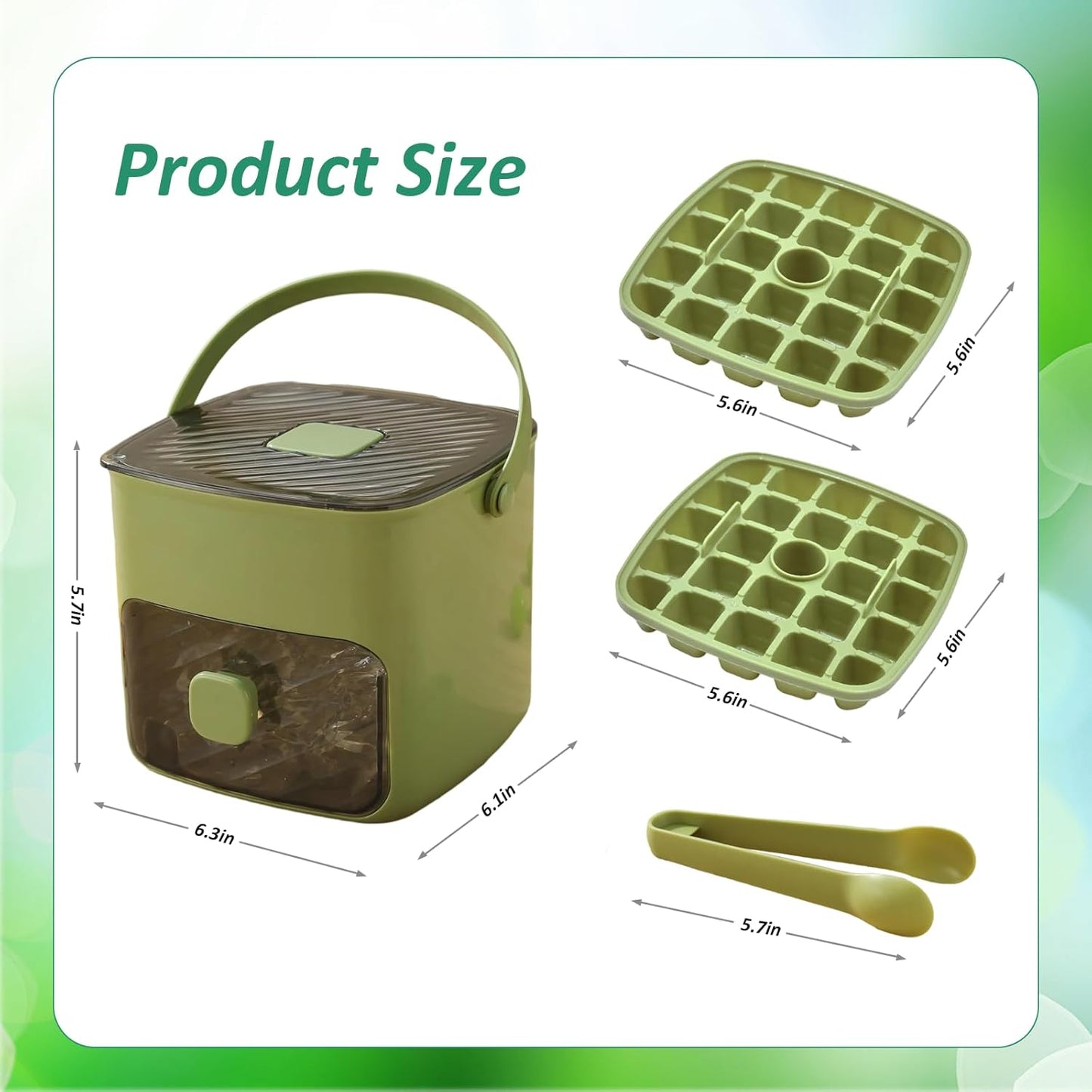 Darolio® 🧊Portable Ice Maker with Lid and Storage Box (48 cubes)