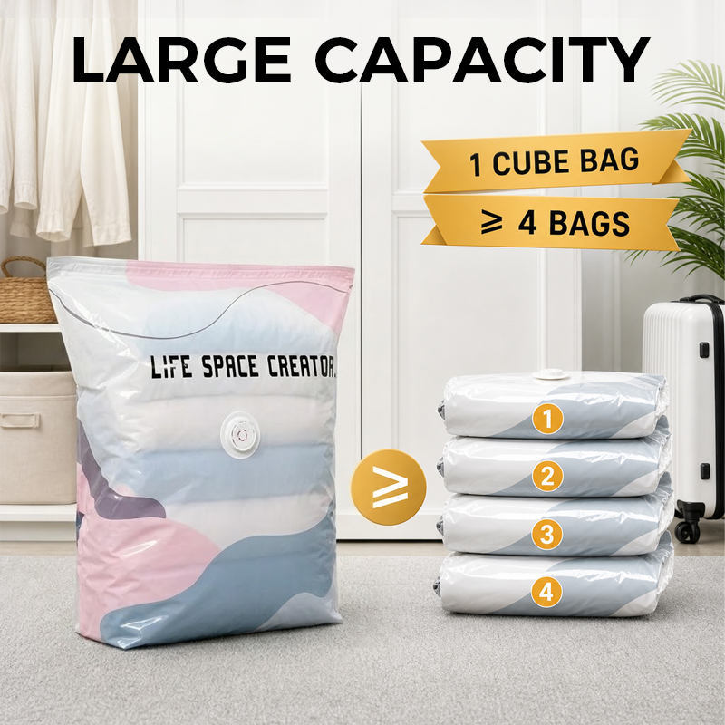 🥳2026 HOT SALE🥳💞50K+ SOLD!Darolio® No‑Pump Vacuum Storage Bags – Press & seal, no pump needed. Saves 80% space, keeps clothes dry & dust‑free. Perfect for bulky bedding & off‑season gear. 🛏️🗄️