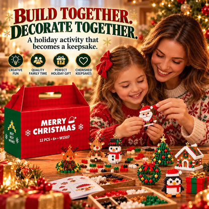 ⏳ Last day to save 49% – 🎄12-Day Mini Christmas Ornament Advent Calendar | 24 unique festive buildable designs with hanging loops—perfect for decorating Christmas trees, wreaths, and holiday displays