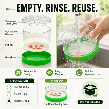 Darolio®🪰 Reusable Non-Electric Fly & Mosquito Trap – Safe, Durable🏡