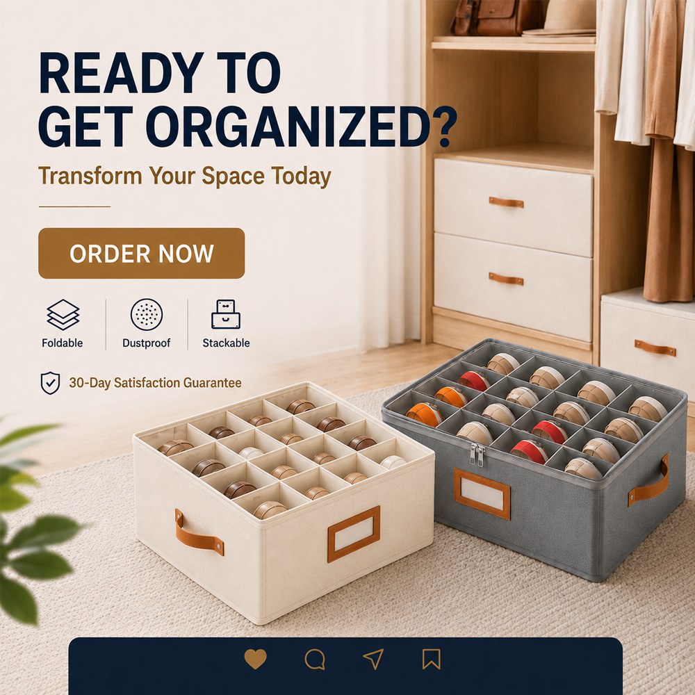 ✨ Foldable 12-Compartment Storage Box – Organize Shoes, Toys & Home Clutter With Smart Space-Saving Design 🏠