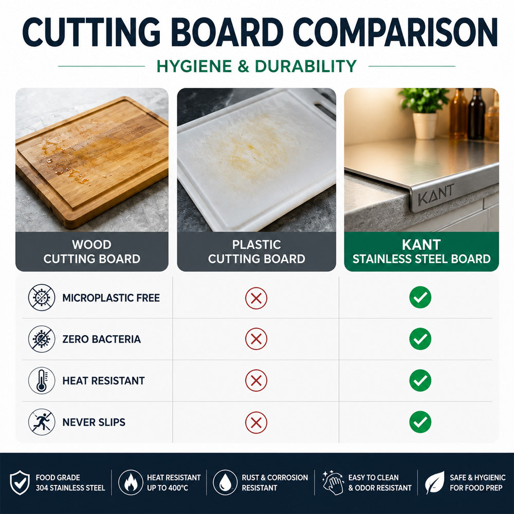 🔪 50% OFF NOW! ✨ Stainless Steel Countertop Chopping Board – Hygienic, Knife-Friendly & Easy-Clean Surface 🍽️
